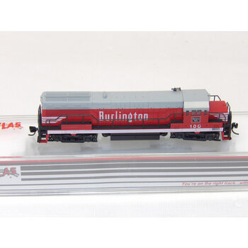 ATLAS N scale CB & Q #100 GE U25B Diesel Phase IIb 4481