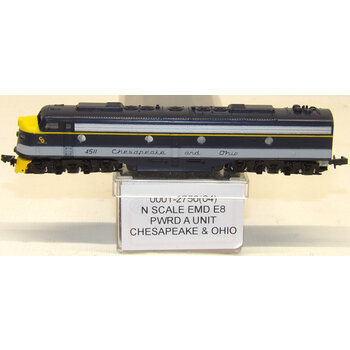 Con-Cor Con-Cor N scale C & O #4511 EMD E8 pwd A unit  0001-2754(04)
