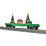 MTH Trains MTH O Christmas Flat Car w/Lighted Christmas Trees – Green # 30-76943