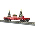 MTH Trains MTH O Christmas Flat Car w/Lighted Christmas Trees – Red # 30-76942