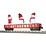 MTH Trains MTH O Christmas Gondola Car w/Lights and Lighted Snow Men – Red # 30-72262