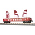 MTH Trains MTH O Christmas Gondola Car w/Lights and Lighted Snow Men – Red # 30-72262