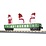 MTH Trains MTH O Christmas Gondola Car w/Lights and Lighted Snow Men – green # 30-72263