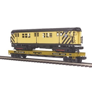 MTH Trains MTH O Metropolitan Transportation Authority Flat Car w R-17 Subway Car # 20-98365 (#67)