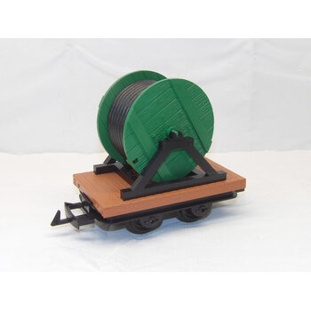 LGB G Scale cable or wire reel car 4046 with green reel, no box (E)