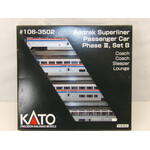 Kato Trains Kato N scale Amtrak Superliner Phase III 4 car set B 106-3502