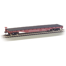 Bachmann HO Silver Series  PRR 52' Flatcar - Ready to Run # 17314