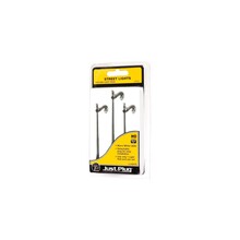 WDS Lgt Sys Just Plug  HO Street Lights Arched Cast Iron Post (3) # 5631