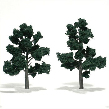 Woodland Scenics 2 pack Dark Green 5"-6" Trees # 1514