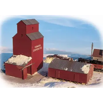Walthers N Scale Farmers Cooperative Rural Elevator Kit 933-3238
