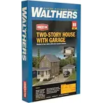 Walthers HO Two-story House w/ garage Kit # 933-3792