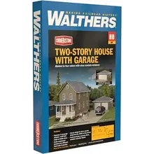 Walthers HO Two-story House w/ garage Kit # 933-3792
