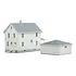 Walthers HO Two-story House w/ garage Kit # 933-3792