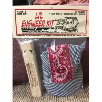 Brooklyn Peddler Blue Engineer Kit Cap,  whistle & Bandana # BP-58 kit