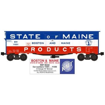 Ready Made Trains Ready Made Trains O Gauge B & M  40' PS-1 Boxcar # RMT-96442