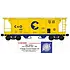 Ready Made Trains Ready Made Trains O gauge Chessie C&O 2 Bay Covered hopper car RMT-86304-1