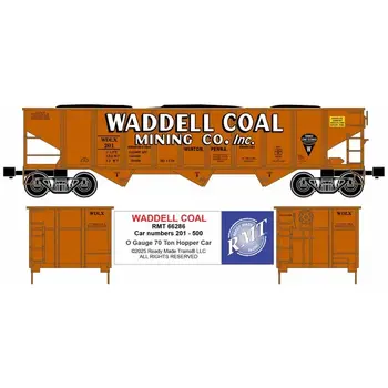 Ready Made Trains Ready Made Trains O gauge Waddell 3 Bay Hopper car RMT-66286