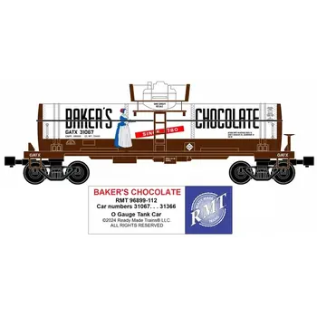 Ready Made Trains Ready Made Trains O Bakers Chocolate Single dome tank car 96899112