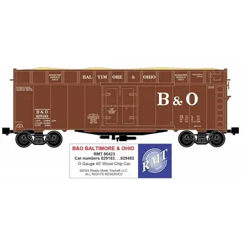 Ready Made Trains Ready Made Trains O gauge B&O Woodchip car 86423