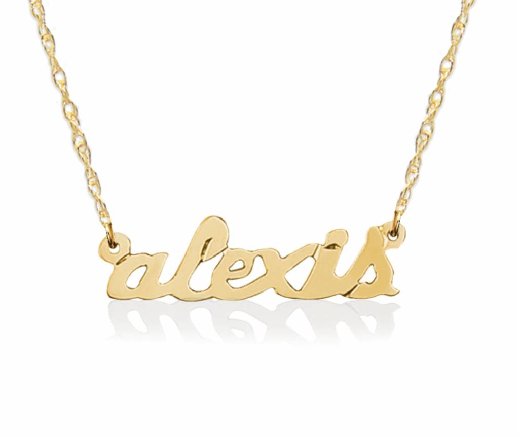 14kt Gold Petite Name Necklace
