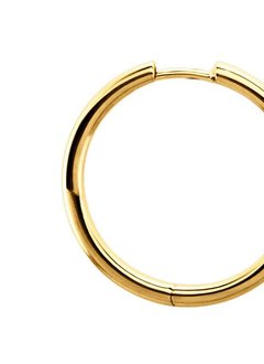 1 inch 14kt yellow gold hoop earrings