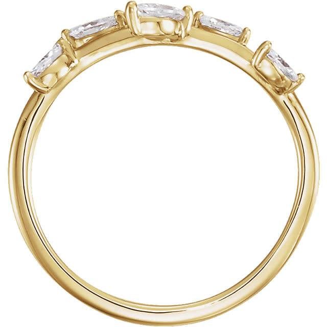 14kt gold diamond leaf ring (1/3 carat total)