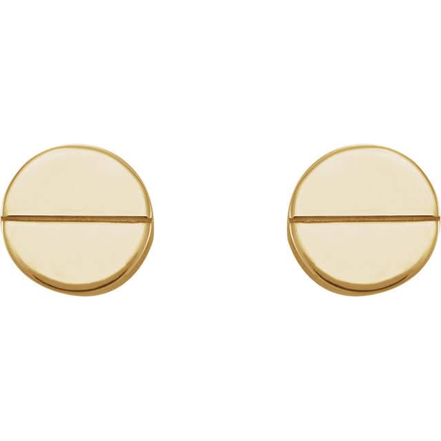 Stuller 14kt Gold Circle Earrings