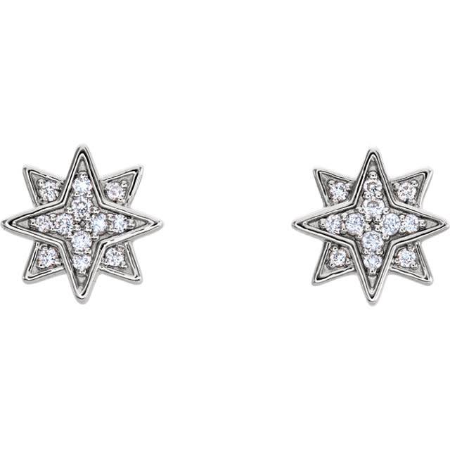Stuller Diamond Star Earrings