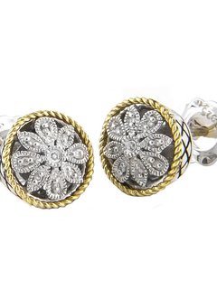 ACE91 diamond flower earrings