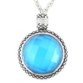 ACN107 turquoise pendant necklace
