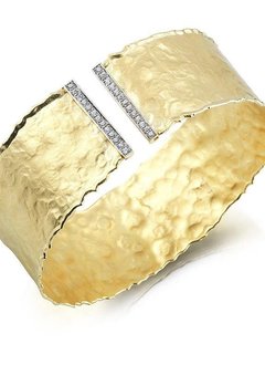 BIR295 Yellow Gold Cuff Bracelet