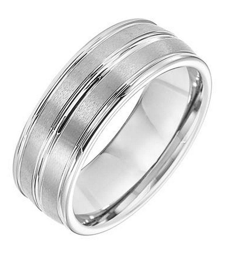 White tungsten wedding on sale bands