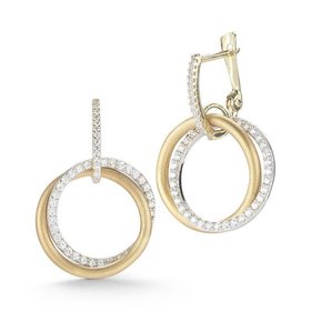 ER3041Y diamond circle earrings