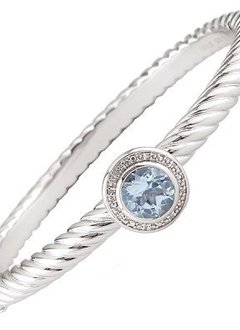 Blue topaz cable bracelet B0908BT