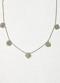 Diamond 5 Station Necklace