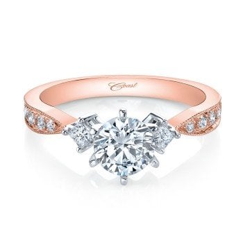 Coast LC5250 RG  Rose Gold modern diamond engagement ring setting -  Freedman Jewelers