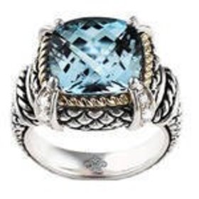 ACR02 Blue Topaz Cable Ring