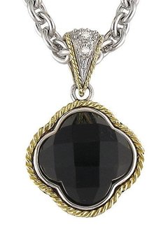 ACP130 Black Onyx and Diamond Pendant