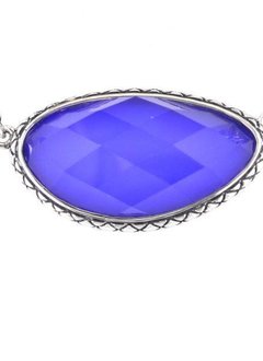 ACN105 Doublet Blue Agate Necklace