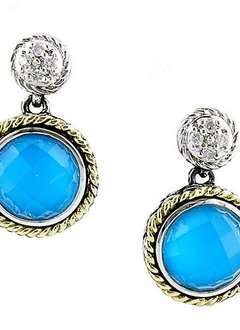 ACE154 Turquoise and Diamond Earrings
