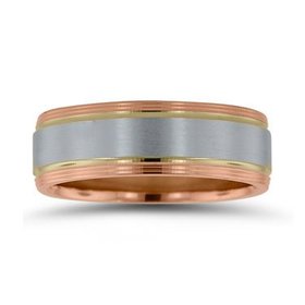 NT16706 gent's two toned wedding band
