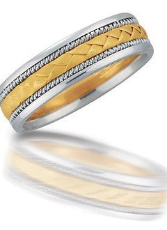 NT03067 gent's two toned wedding band