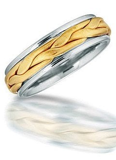NT01706 men's braided wedding ring