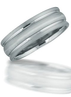 N01036 gent's grooved wedding band