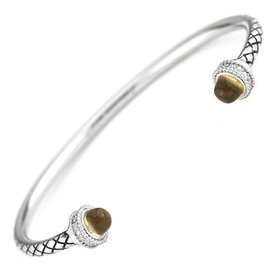 ACB293 citrine & diamond bangle bracelet