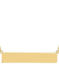 Engravable bar necklace