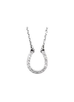 Diamond horseshoe necklace