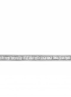 N0934SL  silver and diamond bar necklace