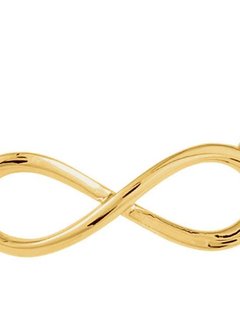 14kt gold plain infinity necklace