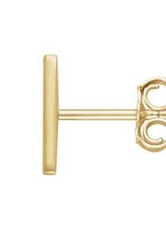 1/3 inch Vertical Bar Gold Earrings